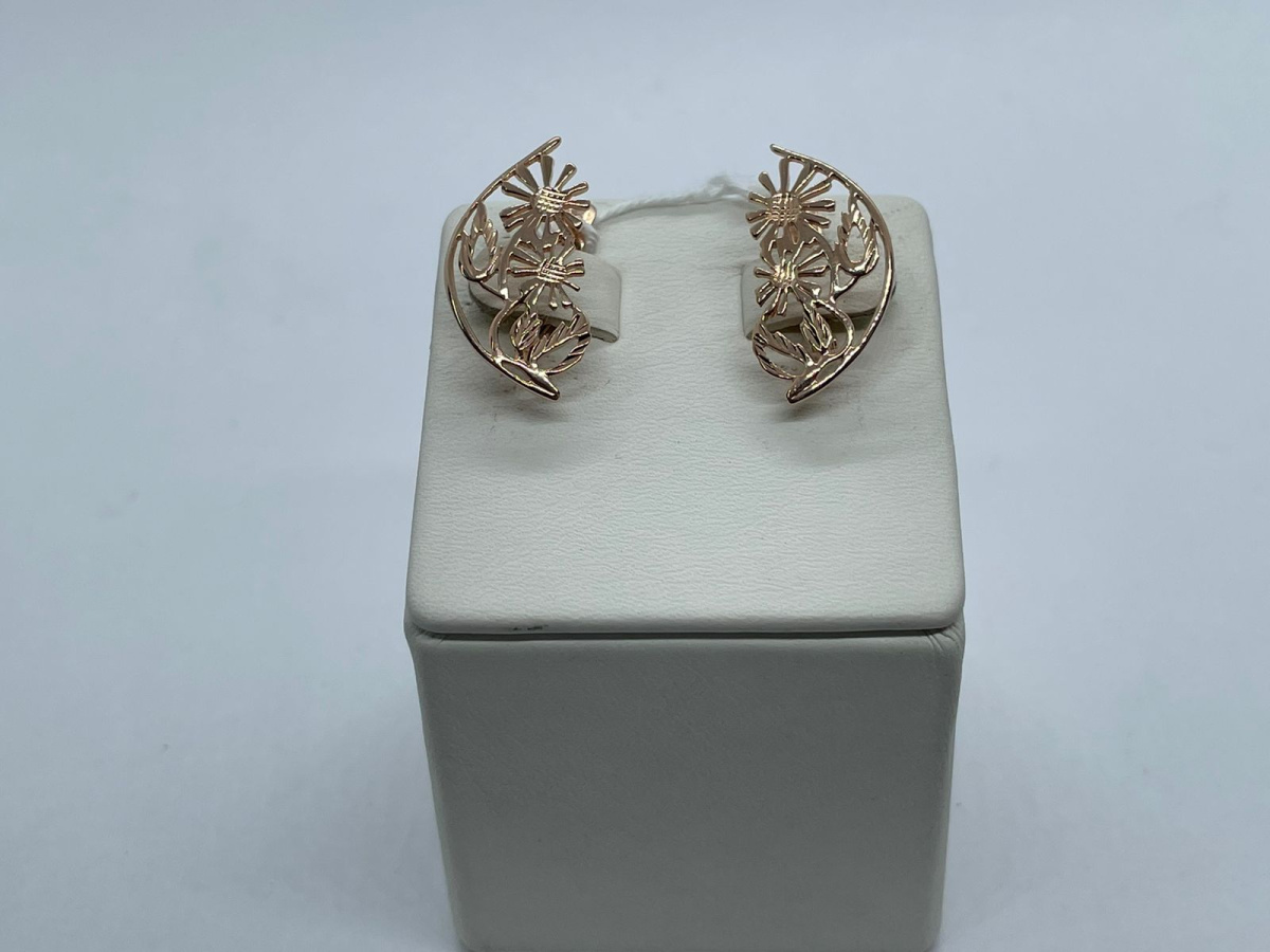 СБКМ585 СЕРЬГИ БЕЗ КАМНЯ (Au 585)