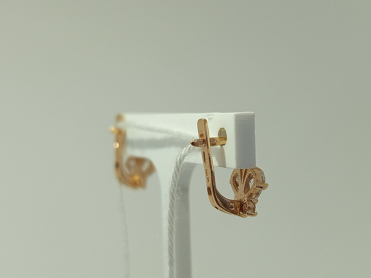 СКМИ585 СЕРЬГИ С КАМНЯМИ (Au 585)