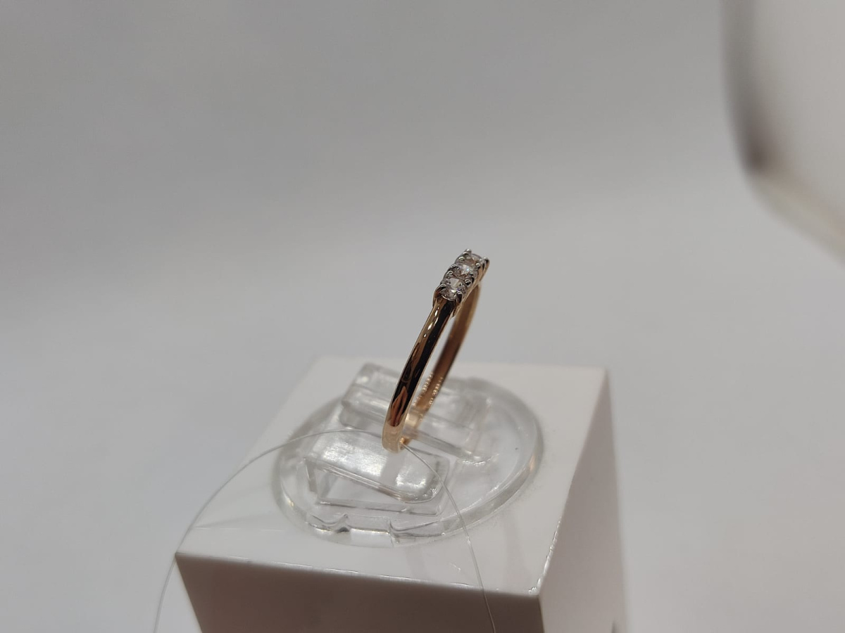 КОЛЬЦО С КАМНЯМИ (Au 585)