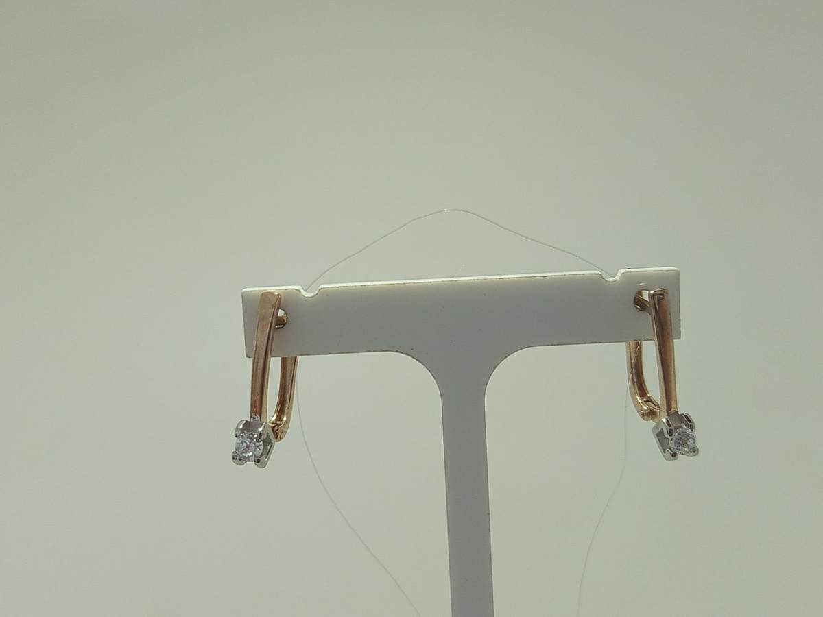 СЕРЬГИ С КАМНЕМ (Au 375)