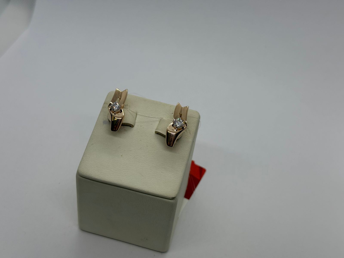 СЕРЬГИ С КАМНЕМ (Au 585)