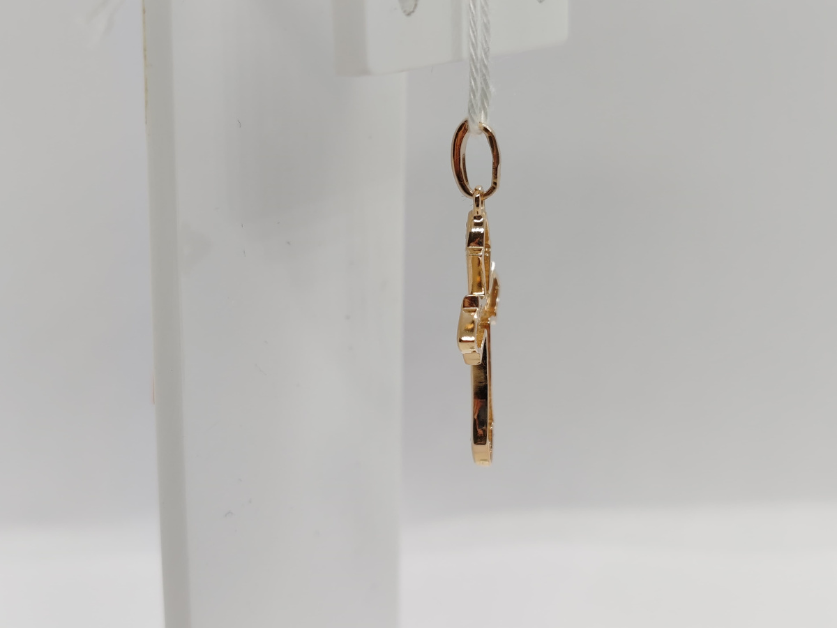 ПОДККИ585 ПОДВЕСКА КРЕСТ С КАМНЯМИ (Au 585)