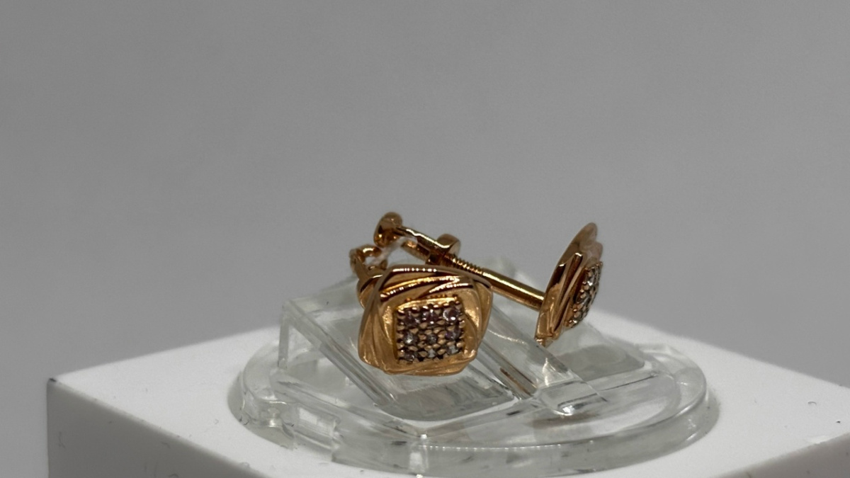 СПУС585 СЕРЬГИ ПУСЕТЫ (Au 585)