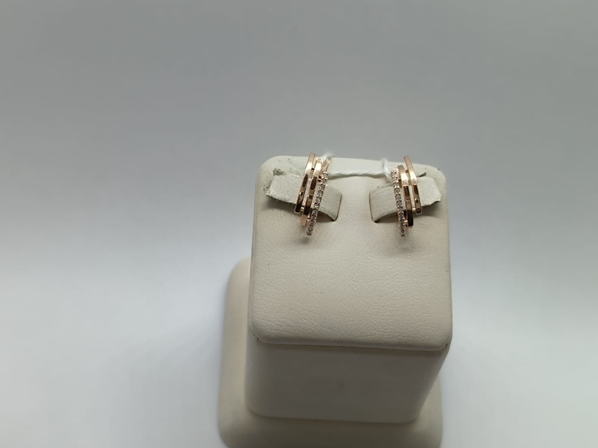 СКМИ585 СЕРЬГИ С КАМНЯМИ (Au 585)