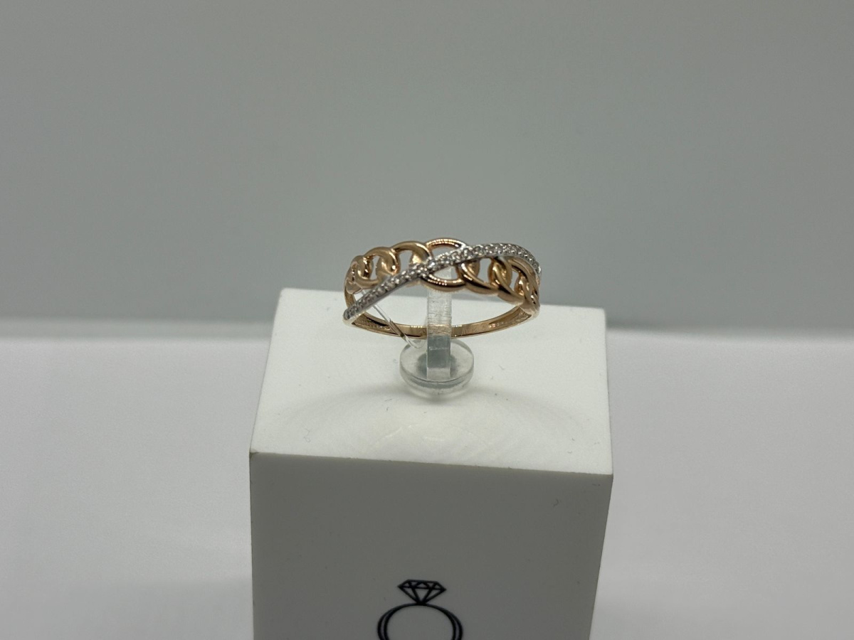 КОЛЬЦО С КАМНЯМИ (Au 585)