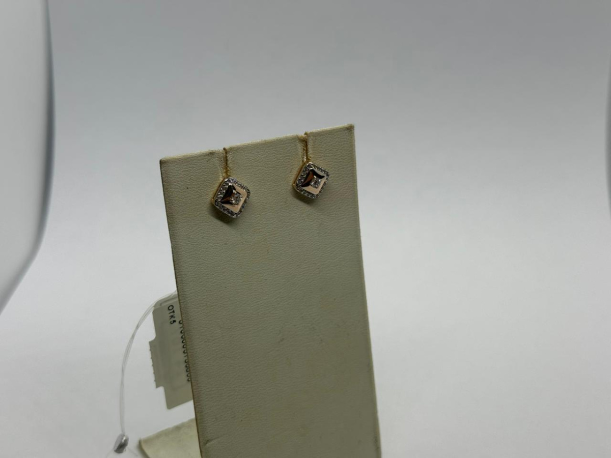 СЕРЬГИ ПУСЕТЫ с камнями (Au 585)