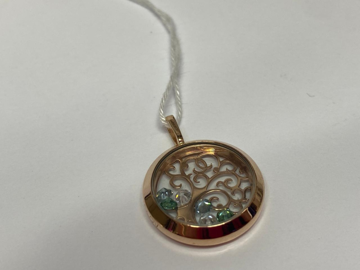 ПОДКМИ585 ПОДВЕСКА С КАМНЯМИ (Au 585)