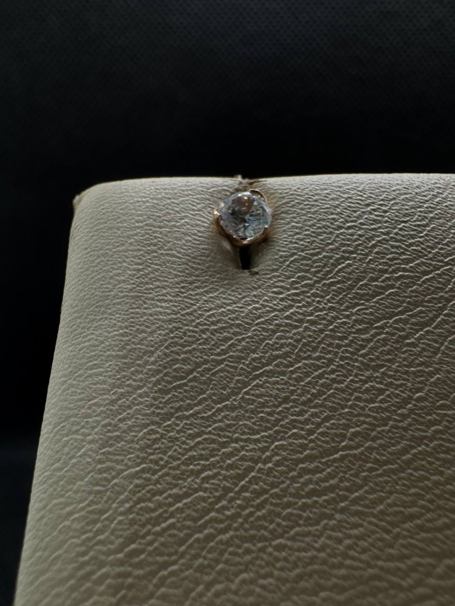 СЕРЬГИ ПУСЕТЫ с камнем (Au 585)