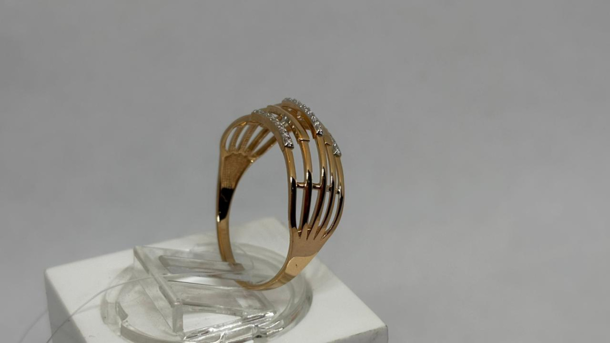 КОЛЬЦО С КАМНЯМИ (Au 585)