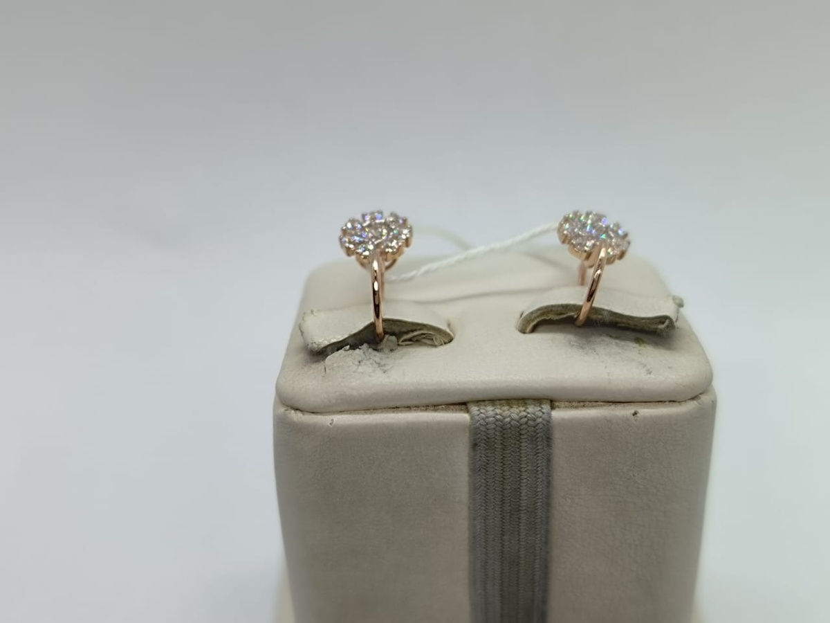 СКМИ585 СЕРЬГИ С КАМНЯМИ (Au 585)