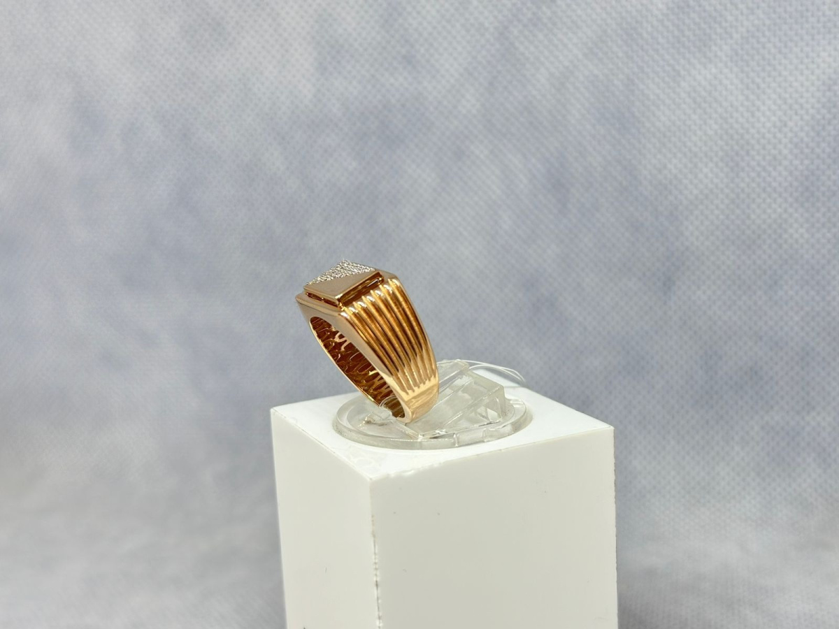 ПЕЧАТКА С КАМНЯМИ (Au 585)