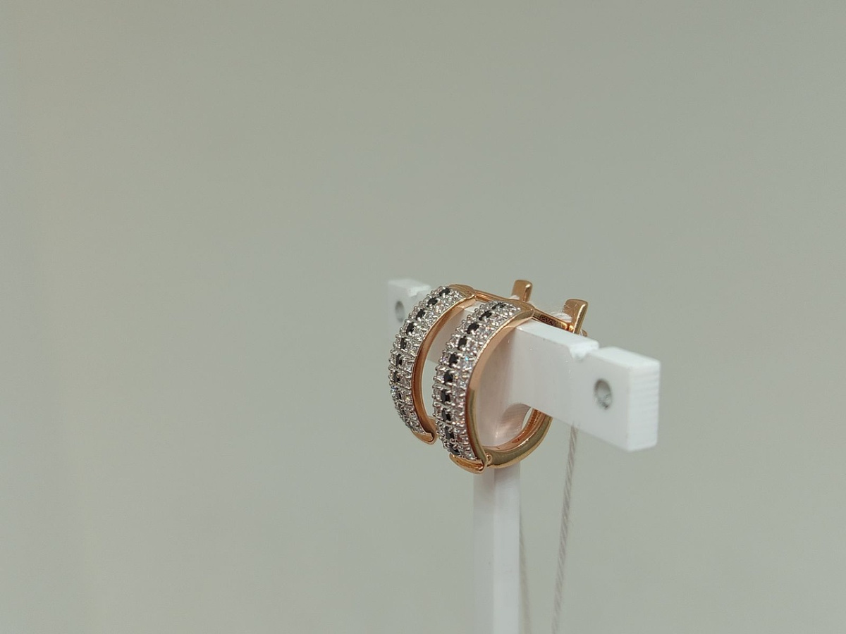 СКМИ585 СЕРЬГИ С КАМНЯМИ (Au 585)