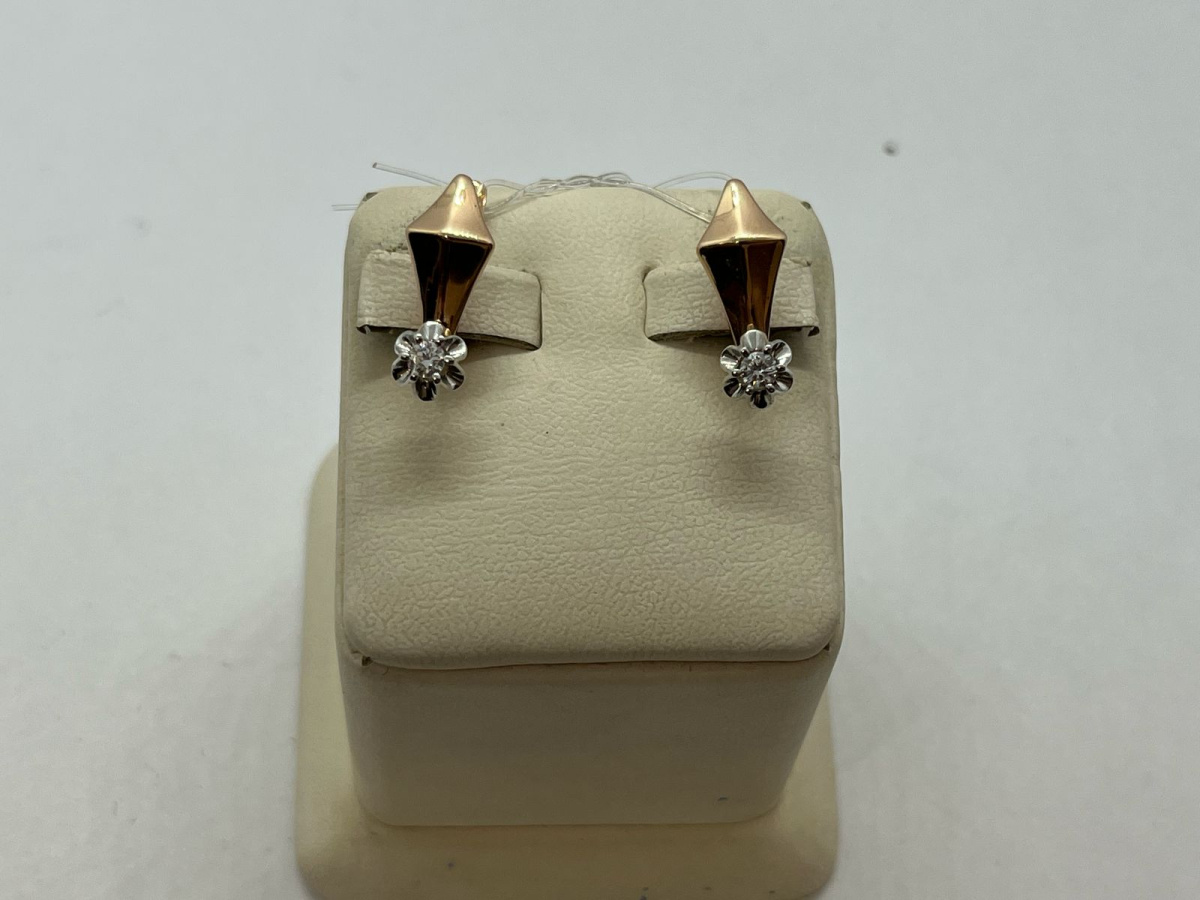 СЕРЬГИ С КАМНЕМ (Au 585)