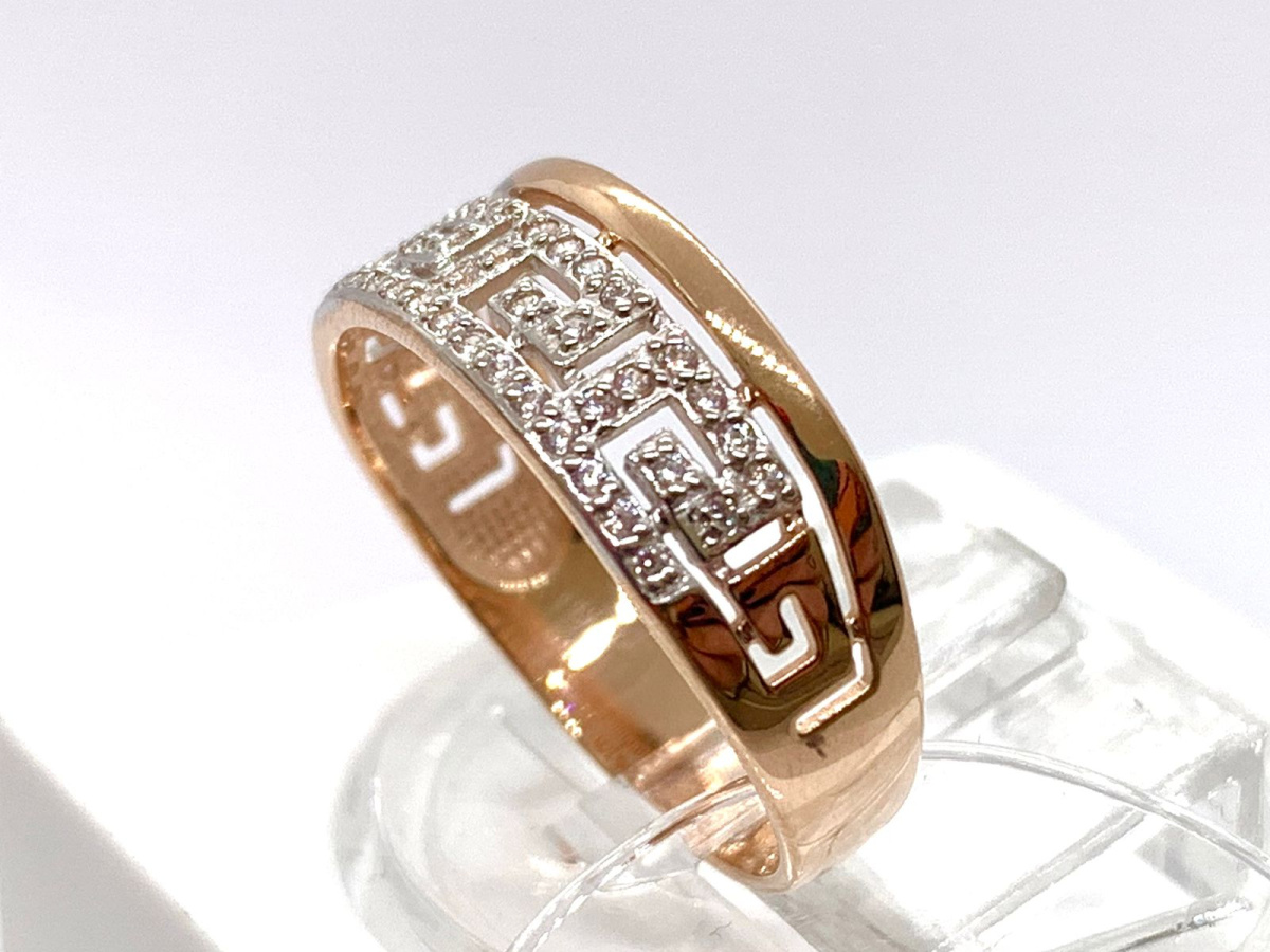 КОЛЬЦО С КАМНЯМИ (Au 585)