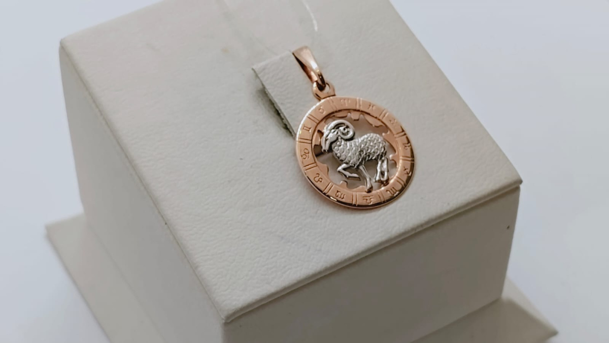 5225/овен ПОДВЕСКА ЗНАК ЗОДИАКА ОВЕН (Au 585) 5225/овен ПОДВЕСКА ЗНАК ЗОДИАКА ОВЕН (Au 585)