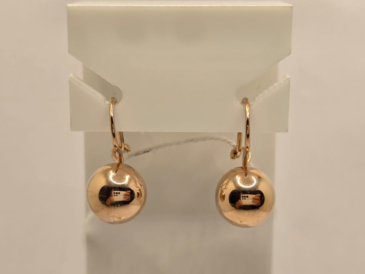 СБКМ585 СЕРЬГИ БЕЗ КАМНЯ (Au 585)