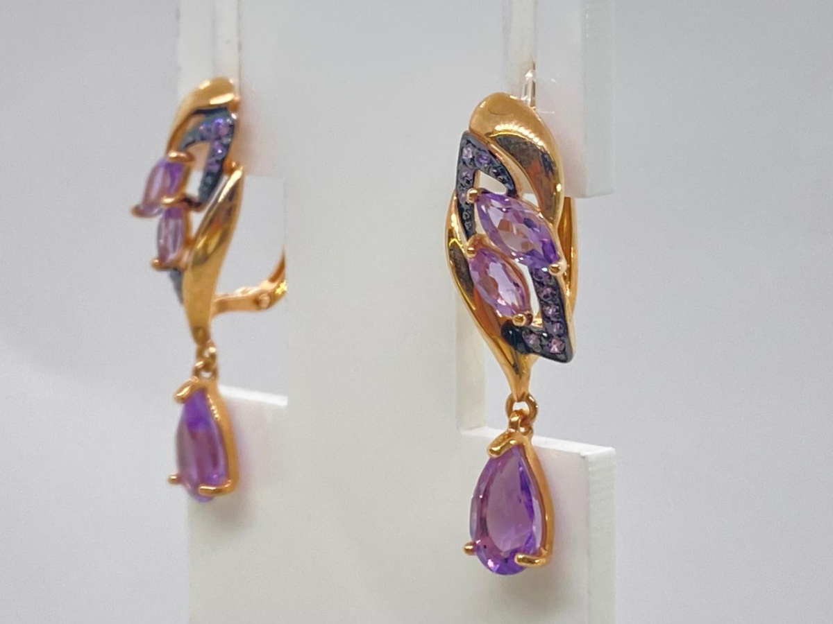 СЕРЬГИ С КАМНЯМИ (Au 585)