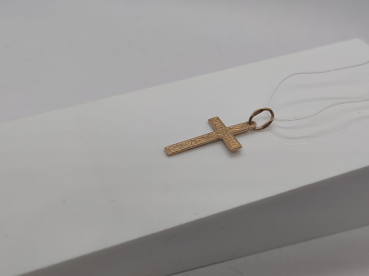 ПОДВЕСКА КРЕСТ без камня (Au 585)
