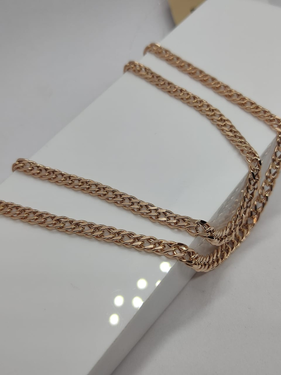 ЦЕПЬ ПУСТОТЕЛАЯ Ромб двойной (Au 585)