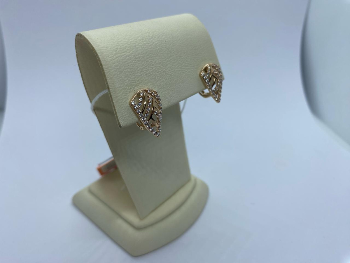 СКМИ585 СЕРЬГИ С КАМНЯМИ (Au 585)