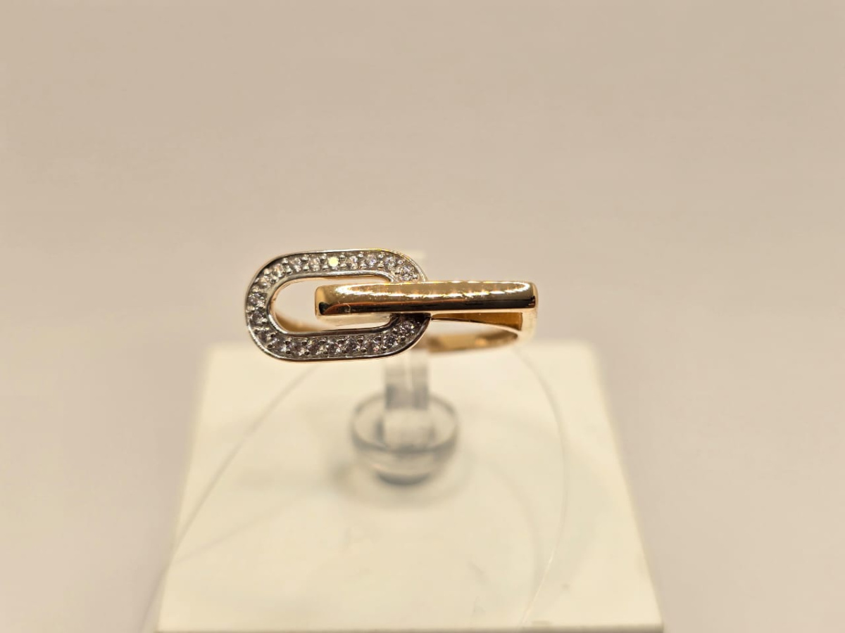 КОЛЬЦО С КАМНЯМИ (Au 585)