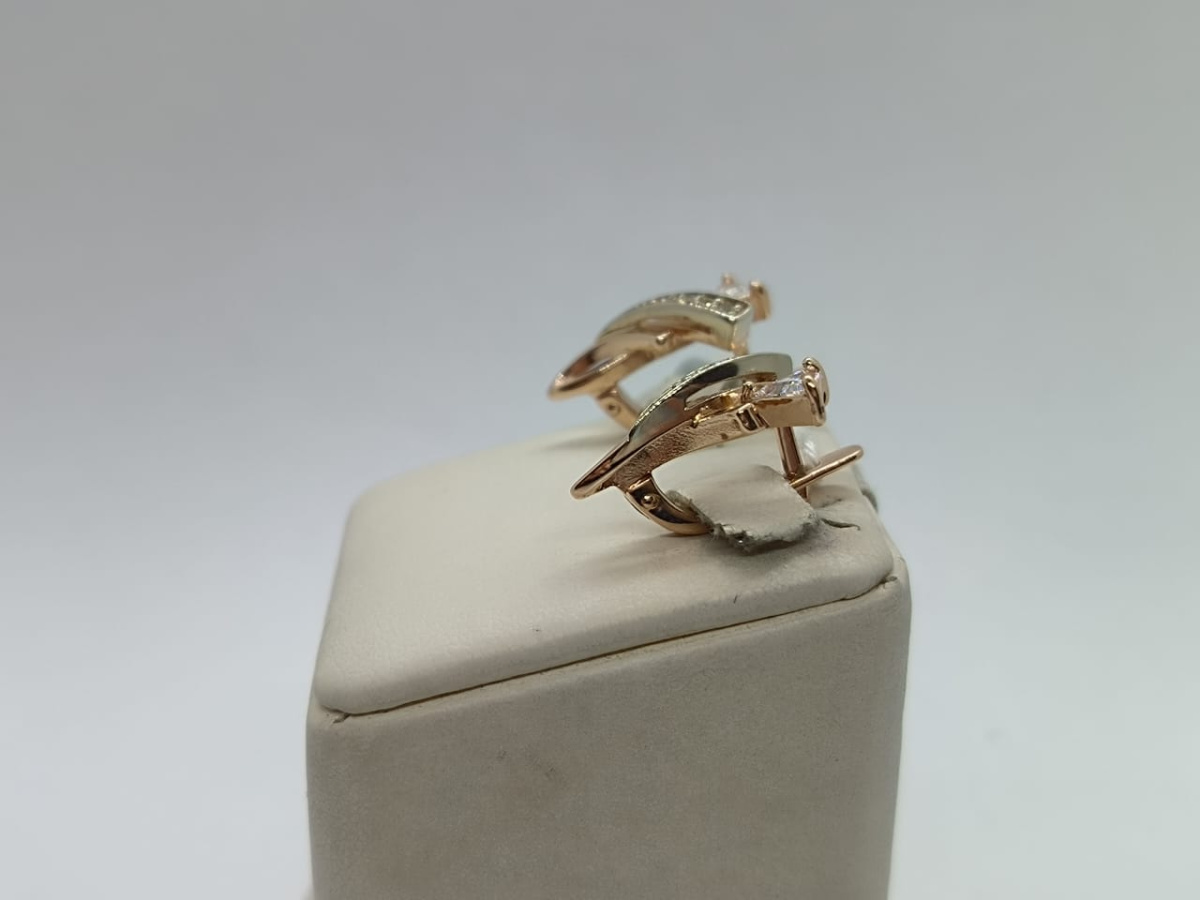 СКМИ585 СЕРЬГИ С КАМНЯМИ (Au 585)