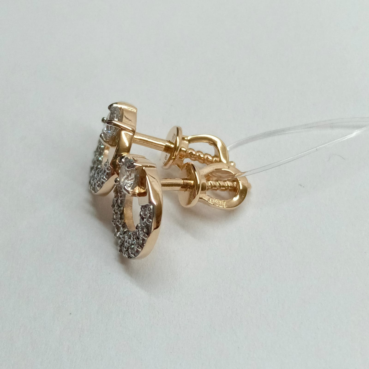 СЕРЬГИ ПУСЕТЫ с камнями (Au 585)