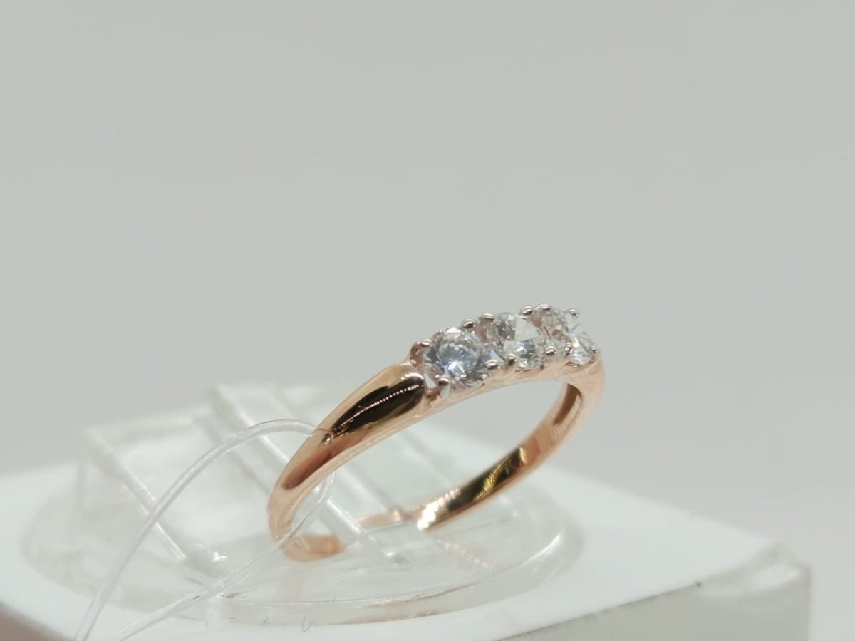 КОЛЬЦО С КАМНЯМИ (Au 585)