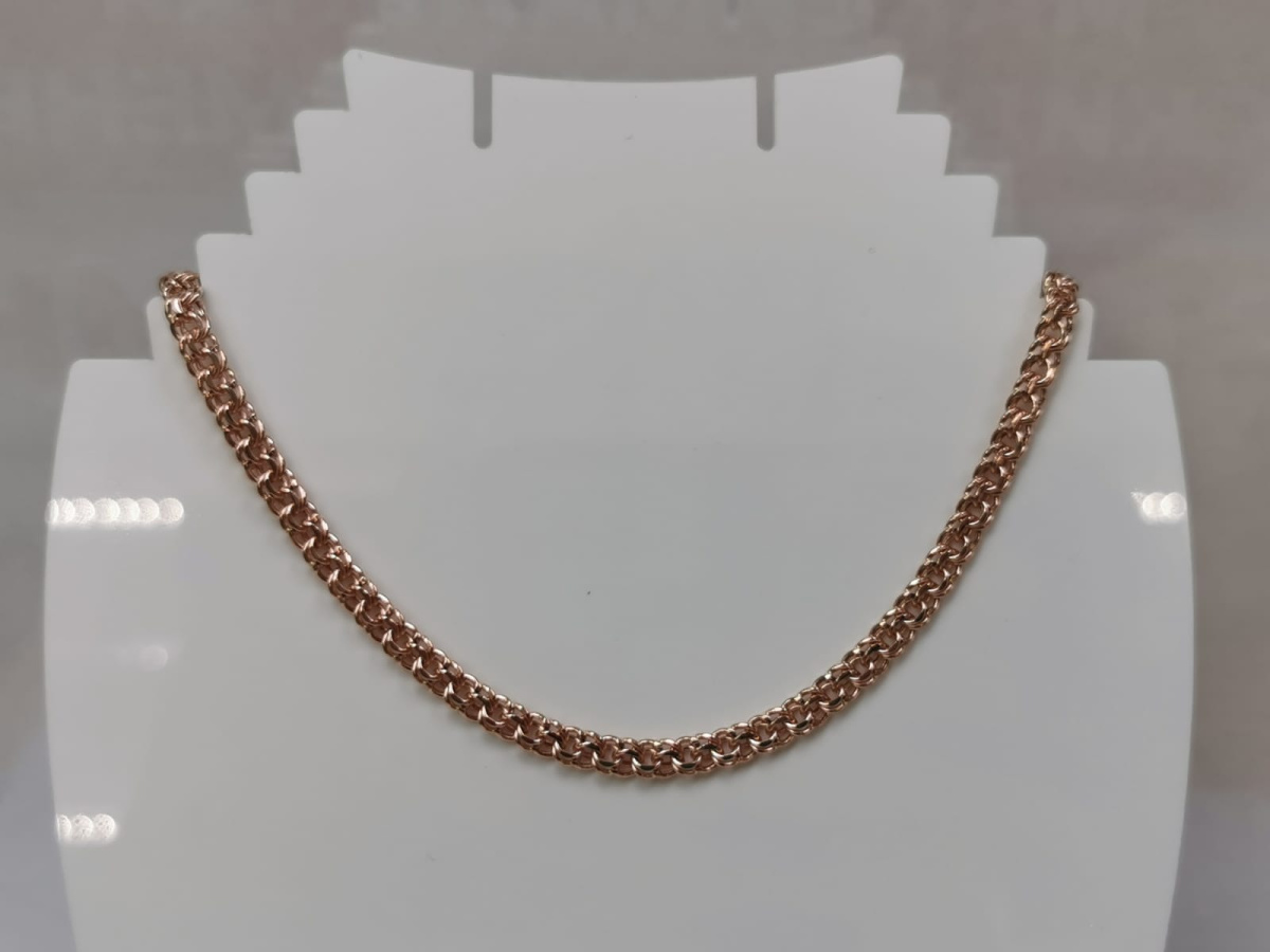 10080380155 ЦЕПЬ ПУСТОТЕЛАЯ Бисмарк (Au 585)