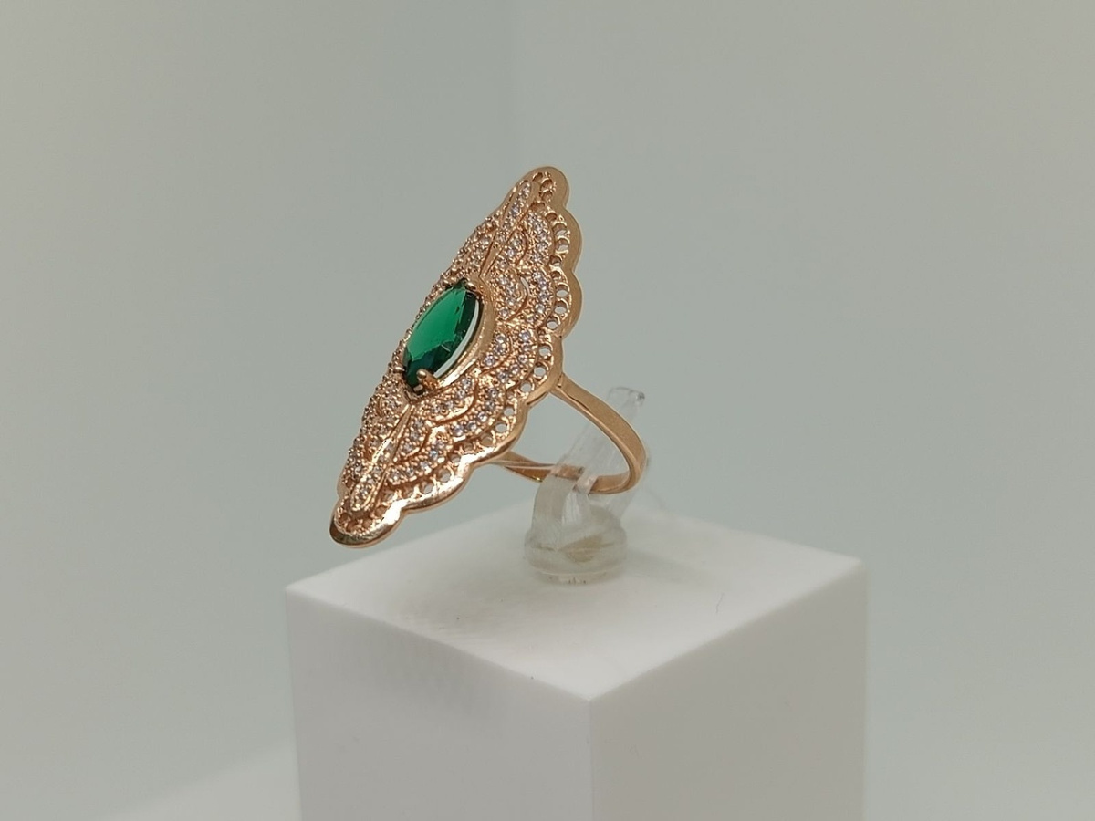 КОЛЬЦО С КАМНЯМИ (Au 585)