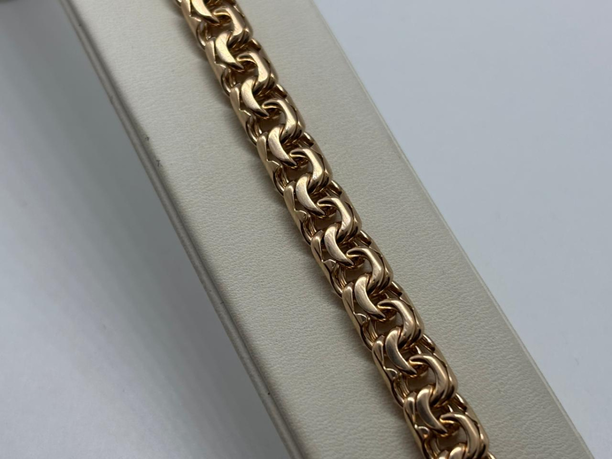 БЛБ585 БРАСЛЕТ ПОЛНОВЕСНЫЙ Бисмарк (Au 585)