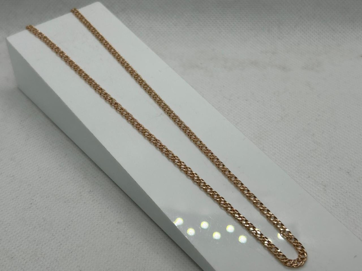 НЦ 12-076ПГ ЦЕПЬ ПУСТОТЕЛАЯ Ромб двойной (Au 585)