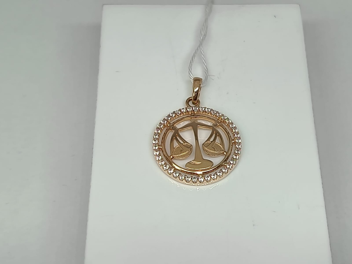 ПОДВЕСКА ЗНАК ЗОДИАКА ВЕСЫ Au 585