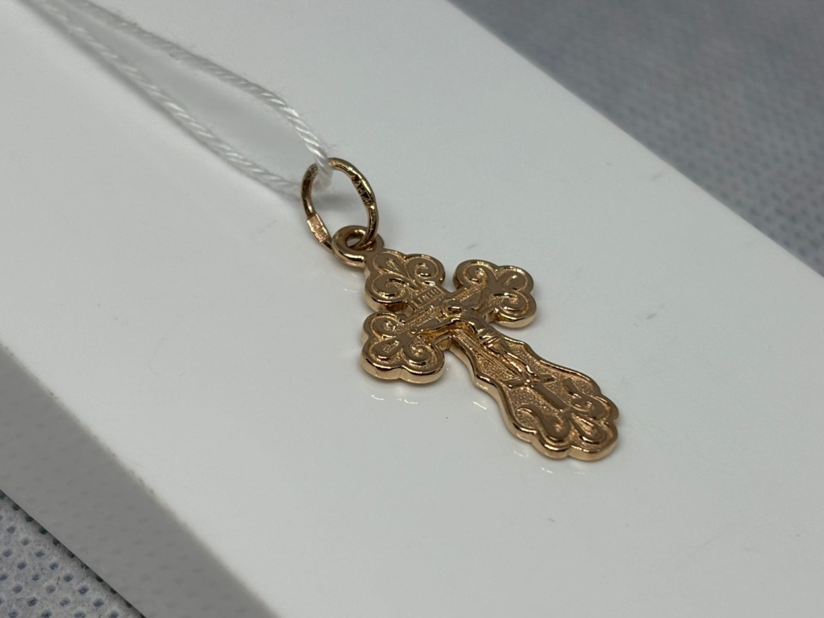 ПОДКБК585 ПОДВЕСКА КРЕСТ БЕЗ КАМНЯ (Au 585)