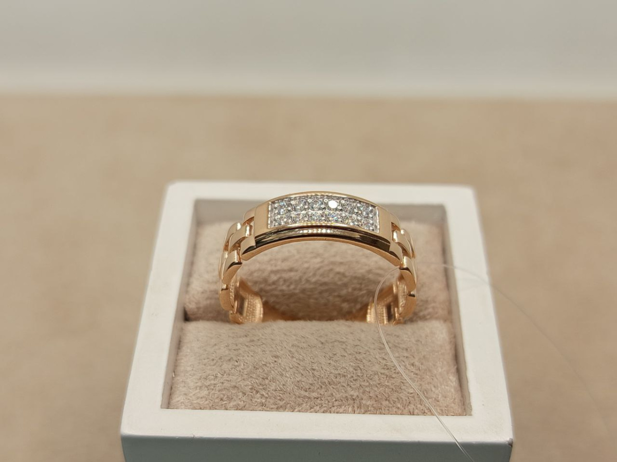 КОЛЬЦО С КАМНЯМИ (Au 585)