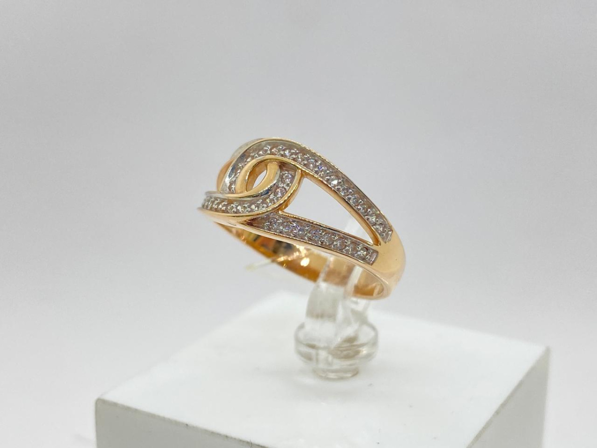 019452 КОЛЬЦО С КАМНЯМИ (Au 585)