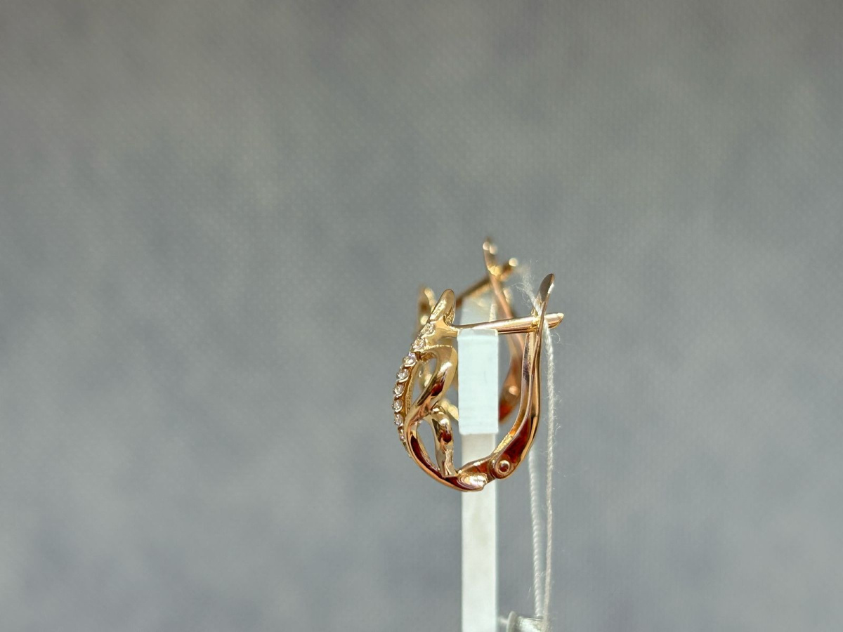 СКМИ585 СЕРЬГИ С КАМНЯМИ (Au 585)