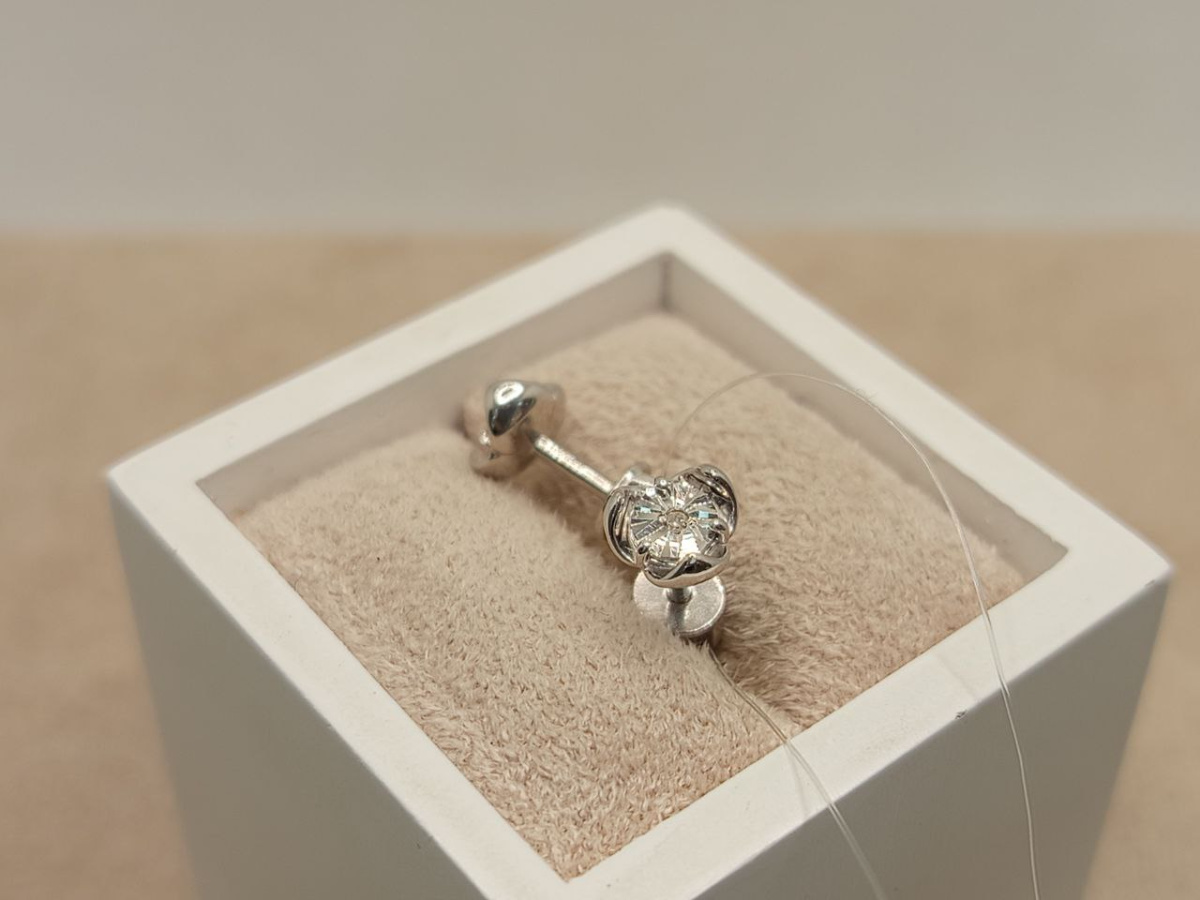 СЕРЬГИ БРИЛЛИАНТ (Ag 925)