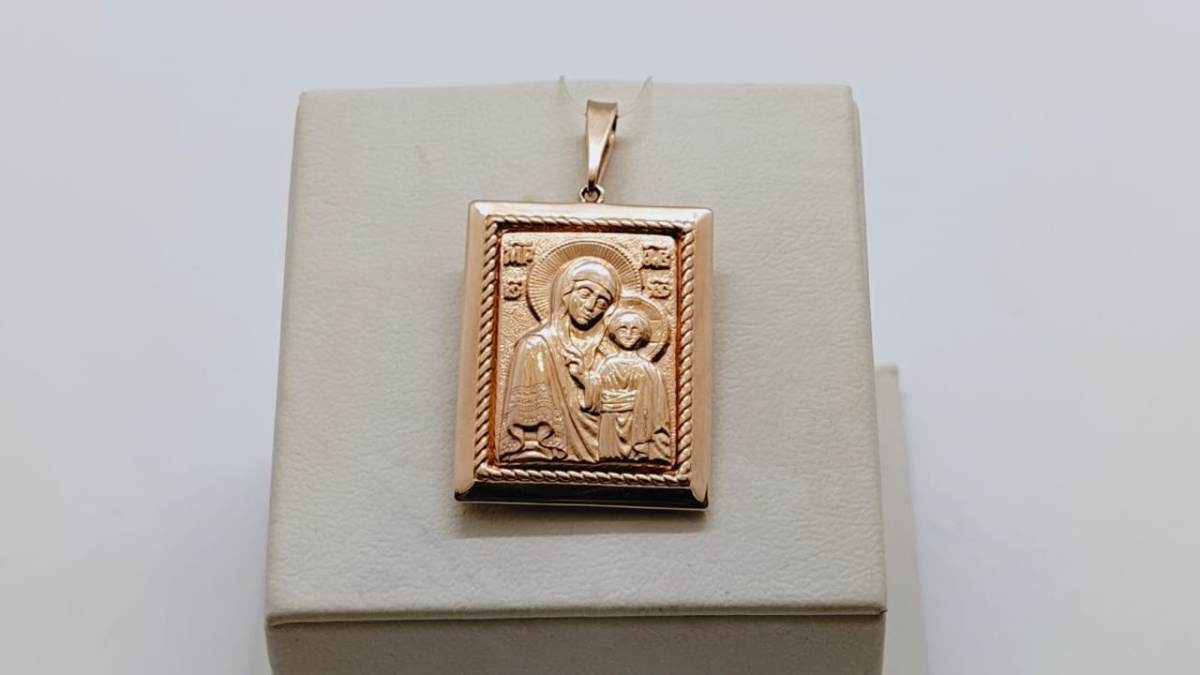 00-63-0189-00 ПОДВЕСКА ИКОНА без камня (Au 585)