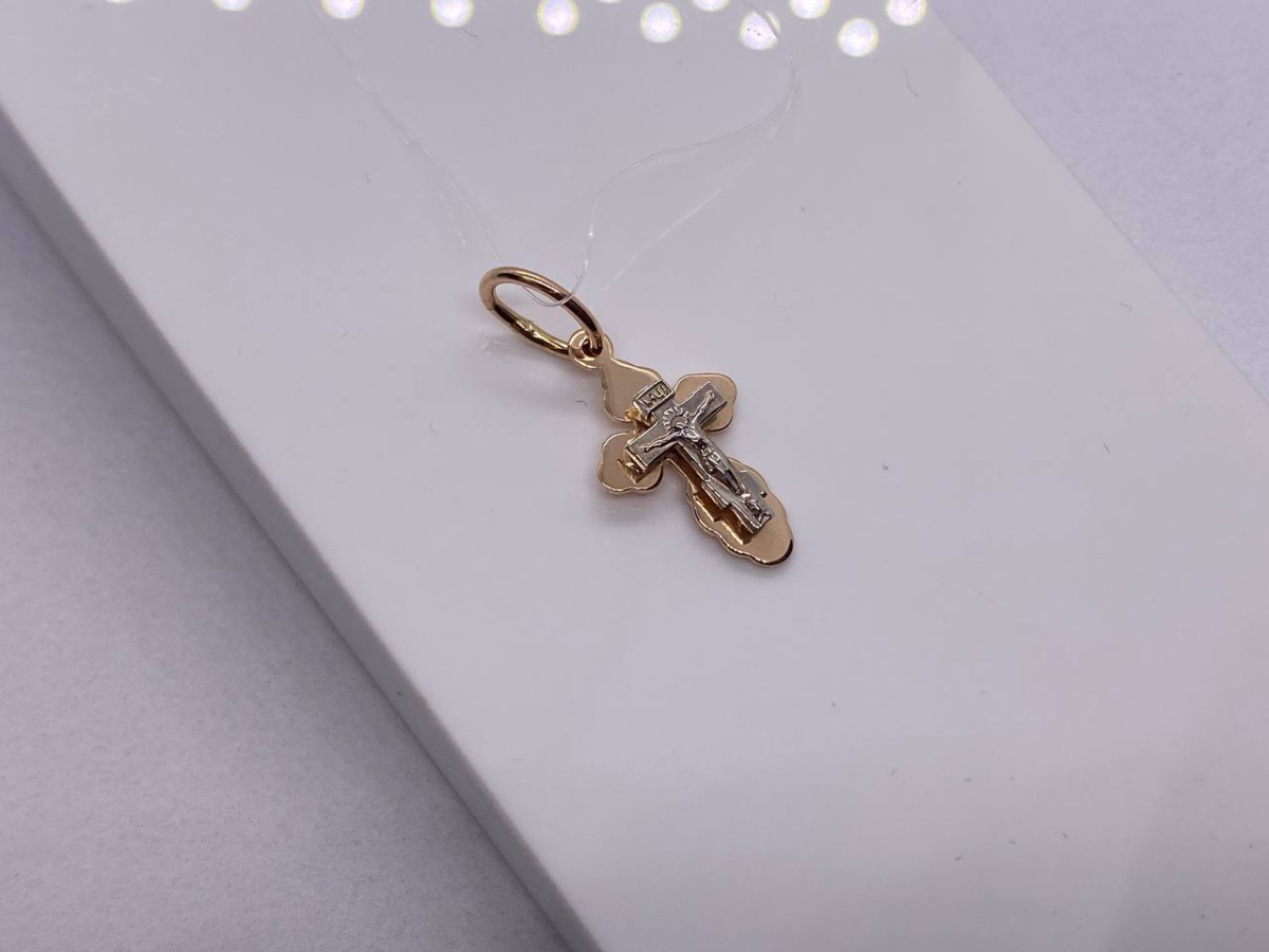 ПОДВЕСКА КРЕСТ без камня (Au 585)
