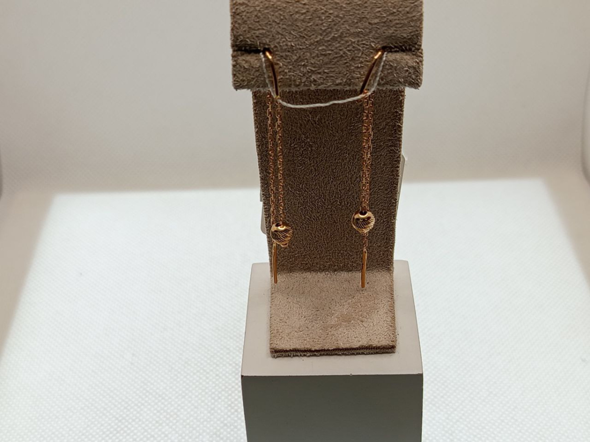 СЕРЬГИ ПРОДЕВКИ без камня (Au 585) СЕРЬГИ ПРОДЕВКИ без камня (Au 585)