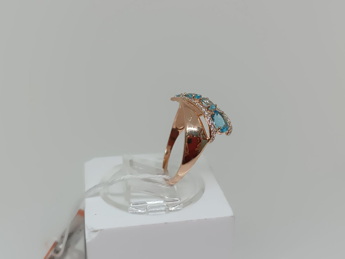 КОЛКМИ585 КОЛЬЦО С КАМНЯМИ (Au 585)