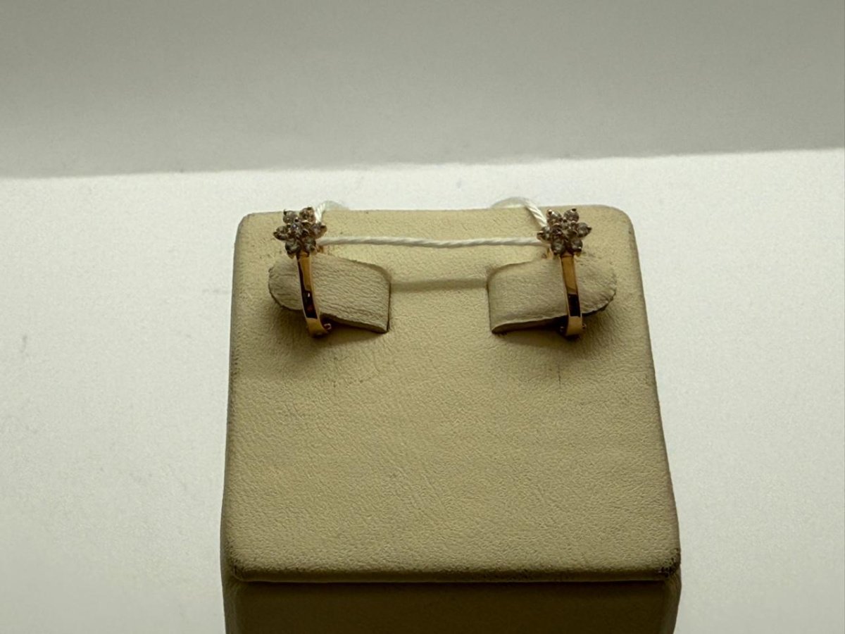 СКМИ585 СЕРЬГИ С КАМНЯМИ (Au 585)