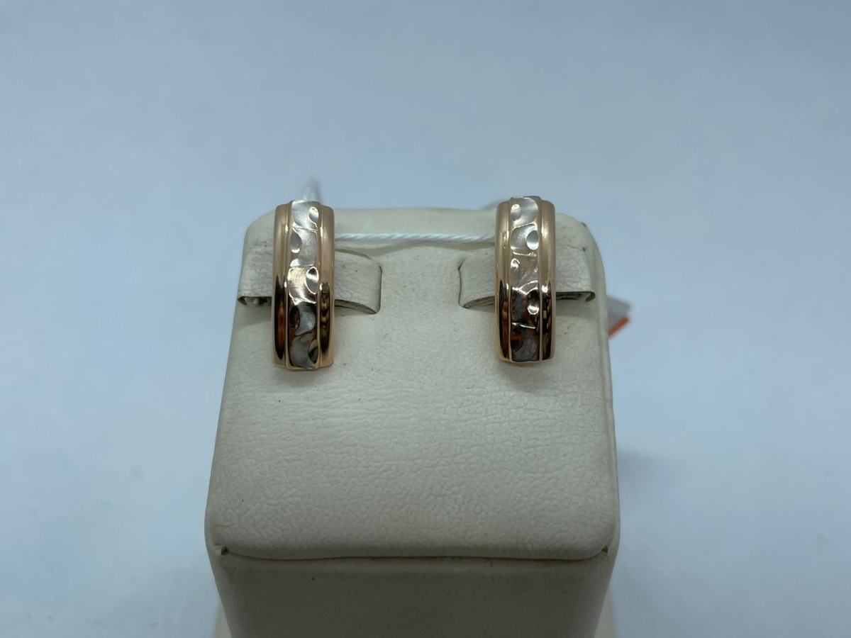 СБКМ585 СЕРЬГИ БЕЗ КАМНЯ (Au 585)