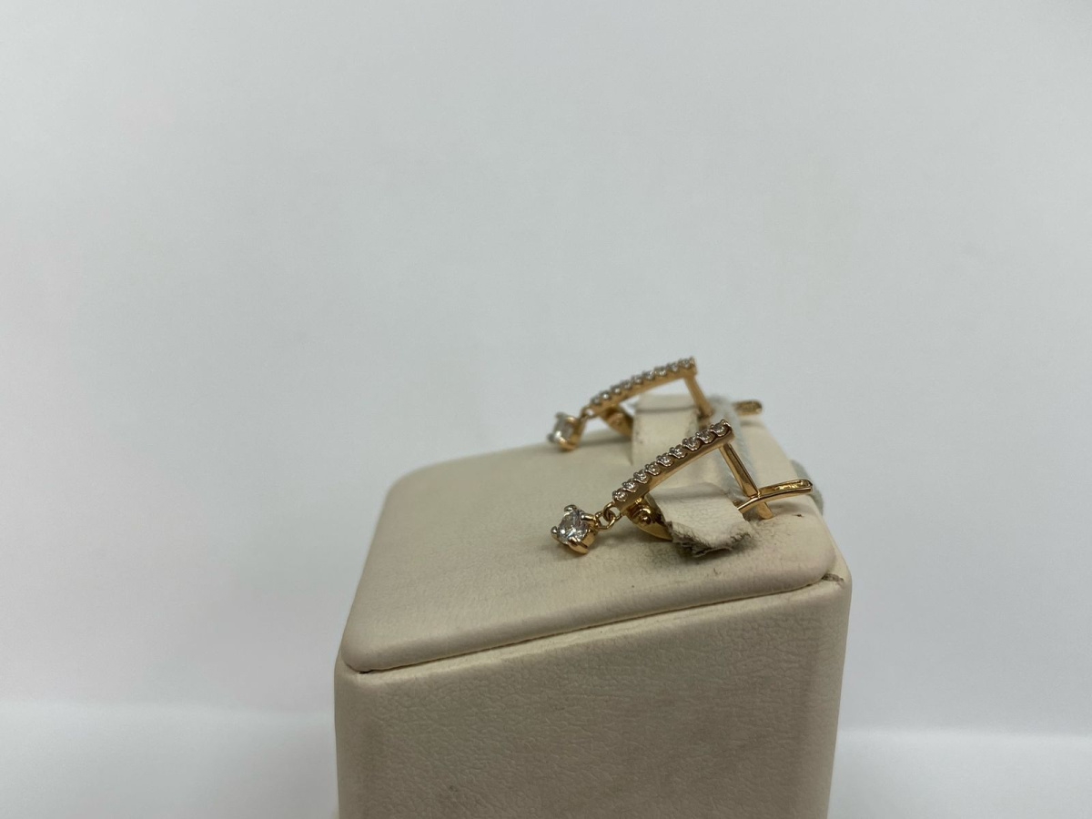 СКМИ585 СЕРЬГИ С КАМНЯМИ (Au 585)