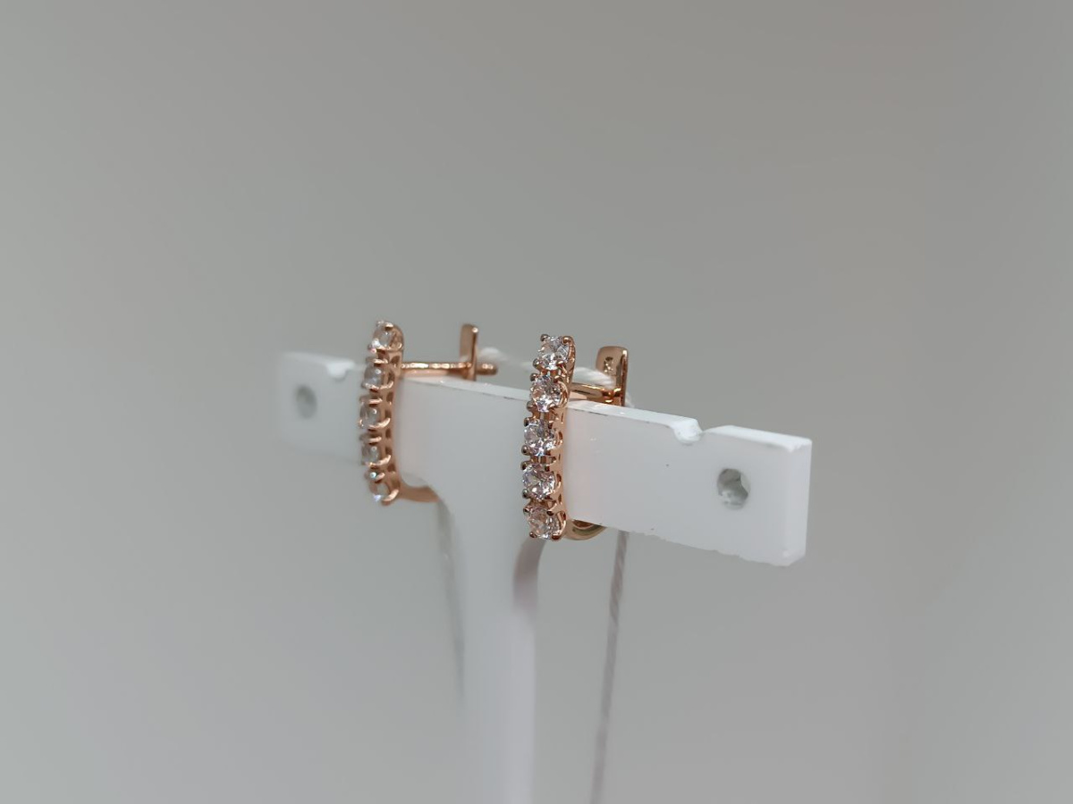 СКМИ585 СЕРЬГИ С КАМНЯМИ (Au 585)
