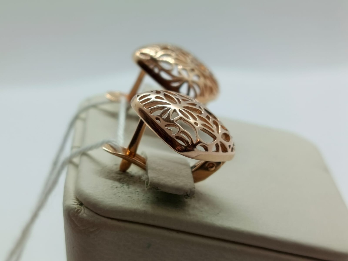 СБКМ585 СЕРЬГИ БЕЗ КАМНЯ (Au 585)