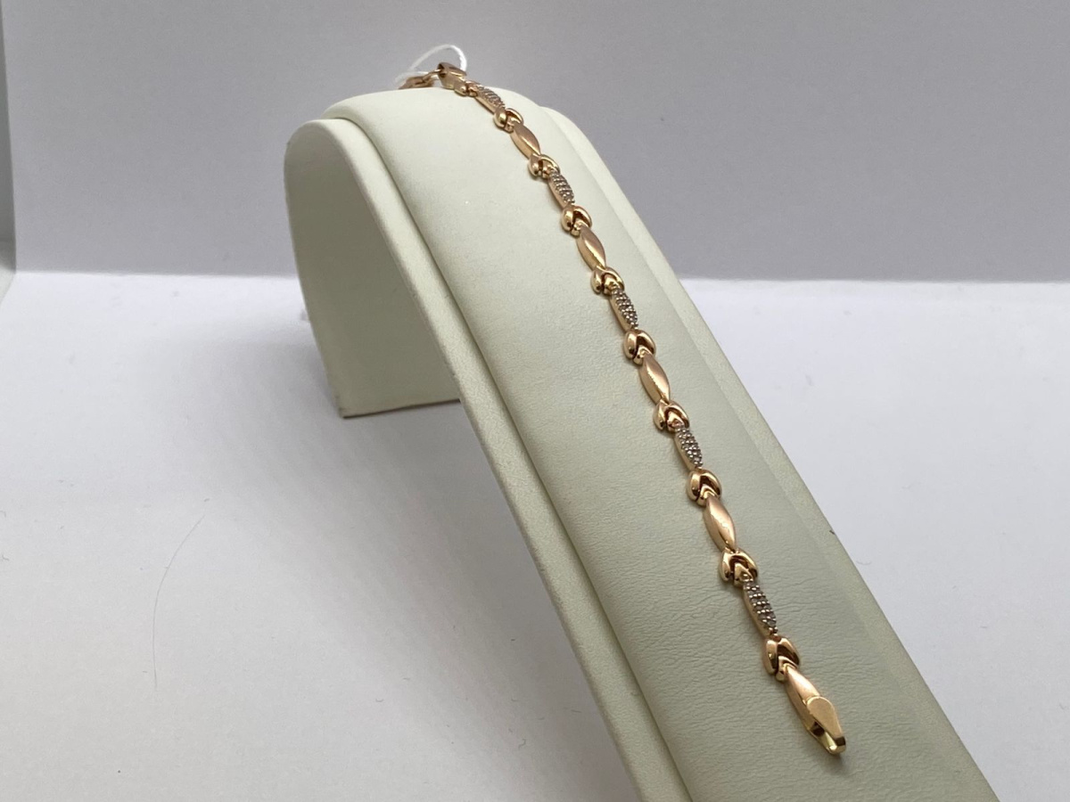 Б585 БРАСЛЕТ С КАМНЯМИ (Au 585)