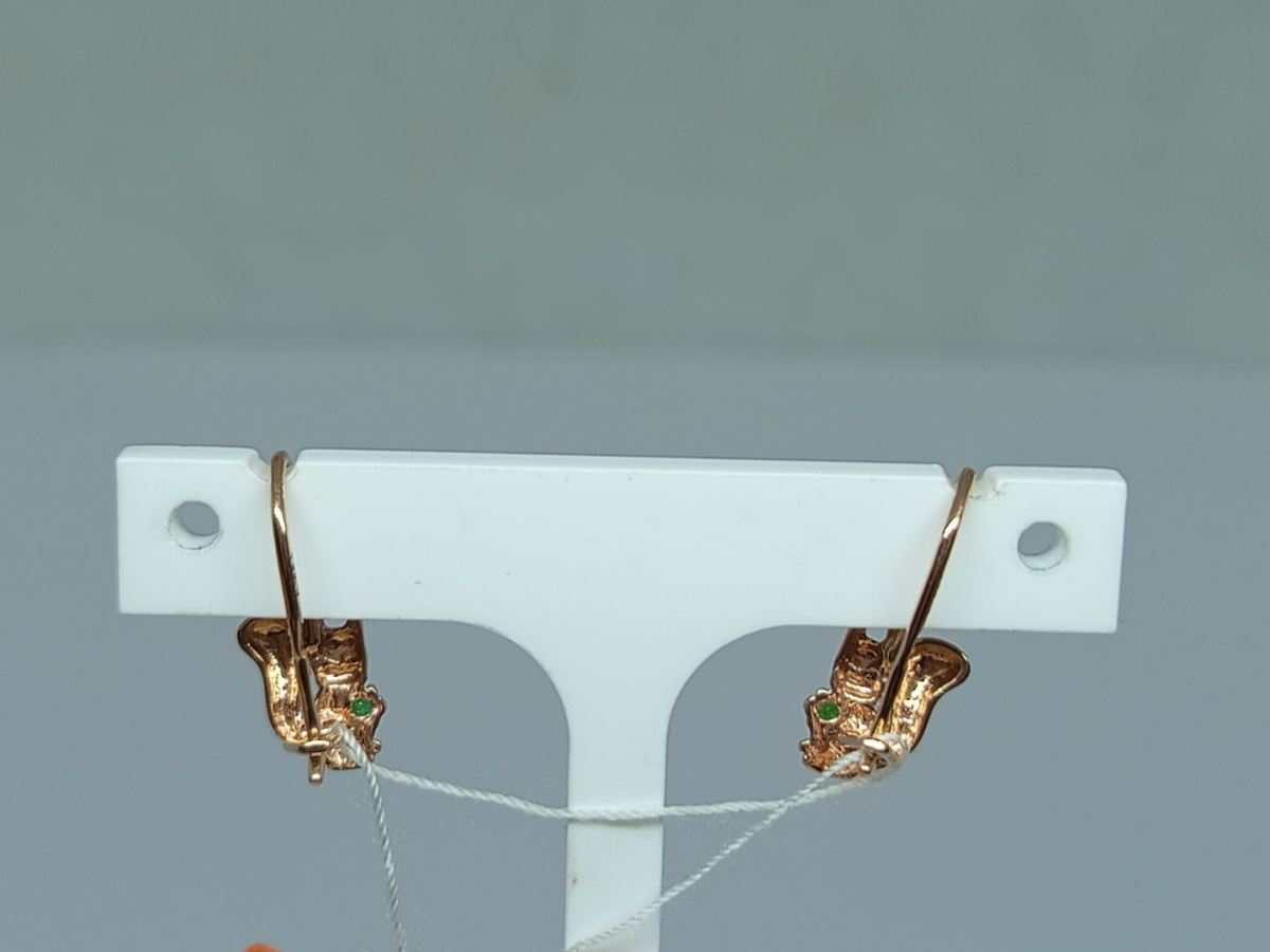 СЕРЬГИ С КАМНЕМ (Au 585)