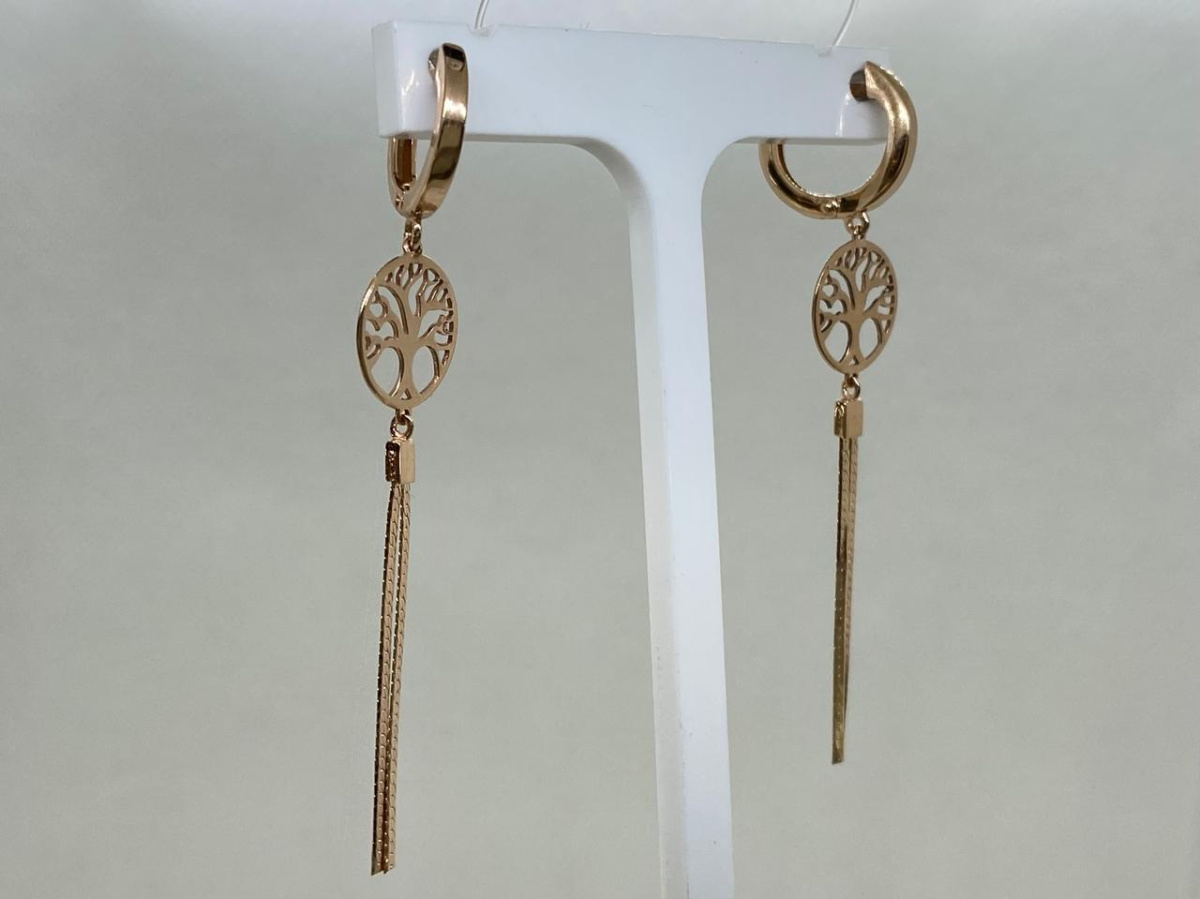 СЕРЬГИ БЕЗ КАМНЯ (Au 585)